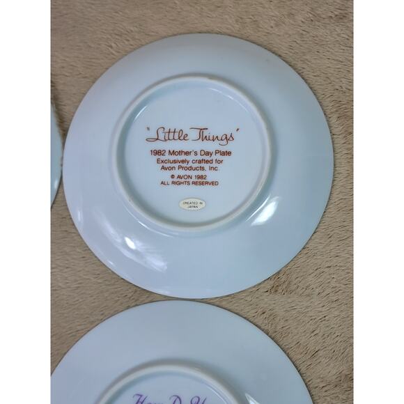 Avon Mother's Day Plate 1981 1982 1984 1992 Kids Design Porcelain Japan 5" x4 - Picture 8 of 16